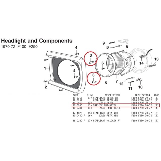 Headlight Bezel Spacer — source image