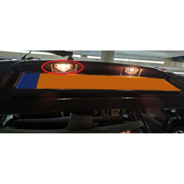 March K11 licence plate lamp cover — source image