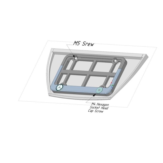 Mercedes 500 Kennzeichenhalterung License plate holder — source image