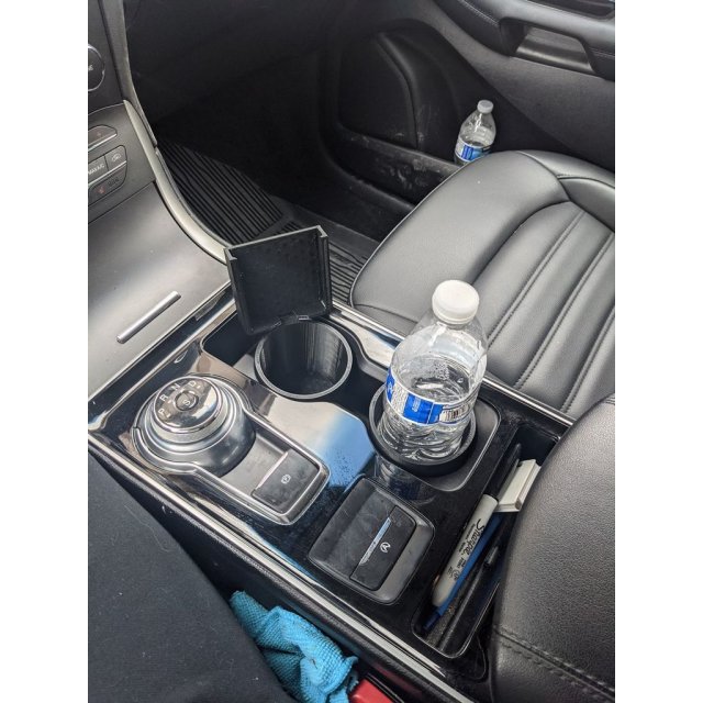 Cup holder insert with phone sleeve — source image