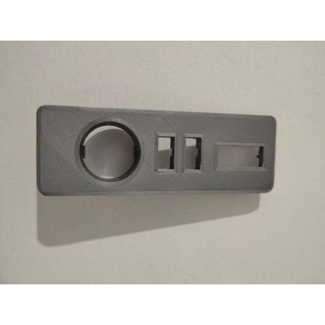 Cigarette lighter panel insert with 2x USB and voltmeter — source image