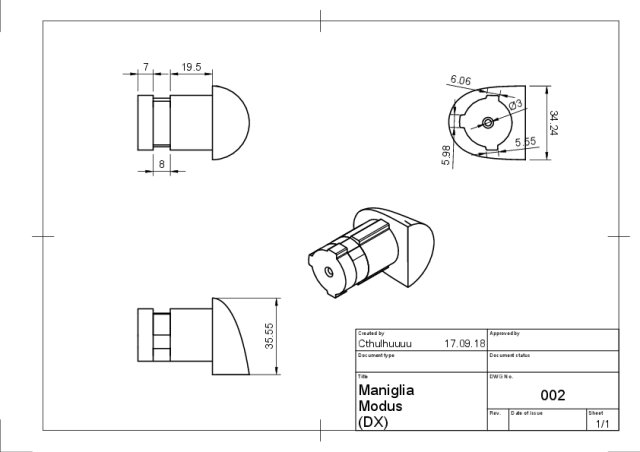 Door Handle Part with Cylinder — source image